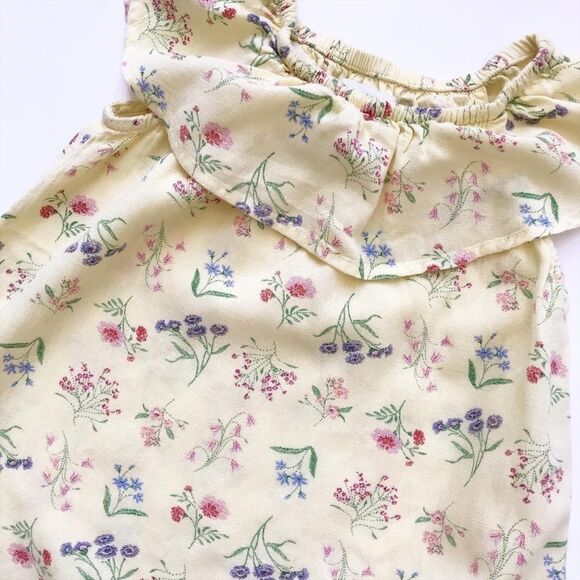 Old Navy yellow flower print dress EUC 3T - Picture 2 of 4